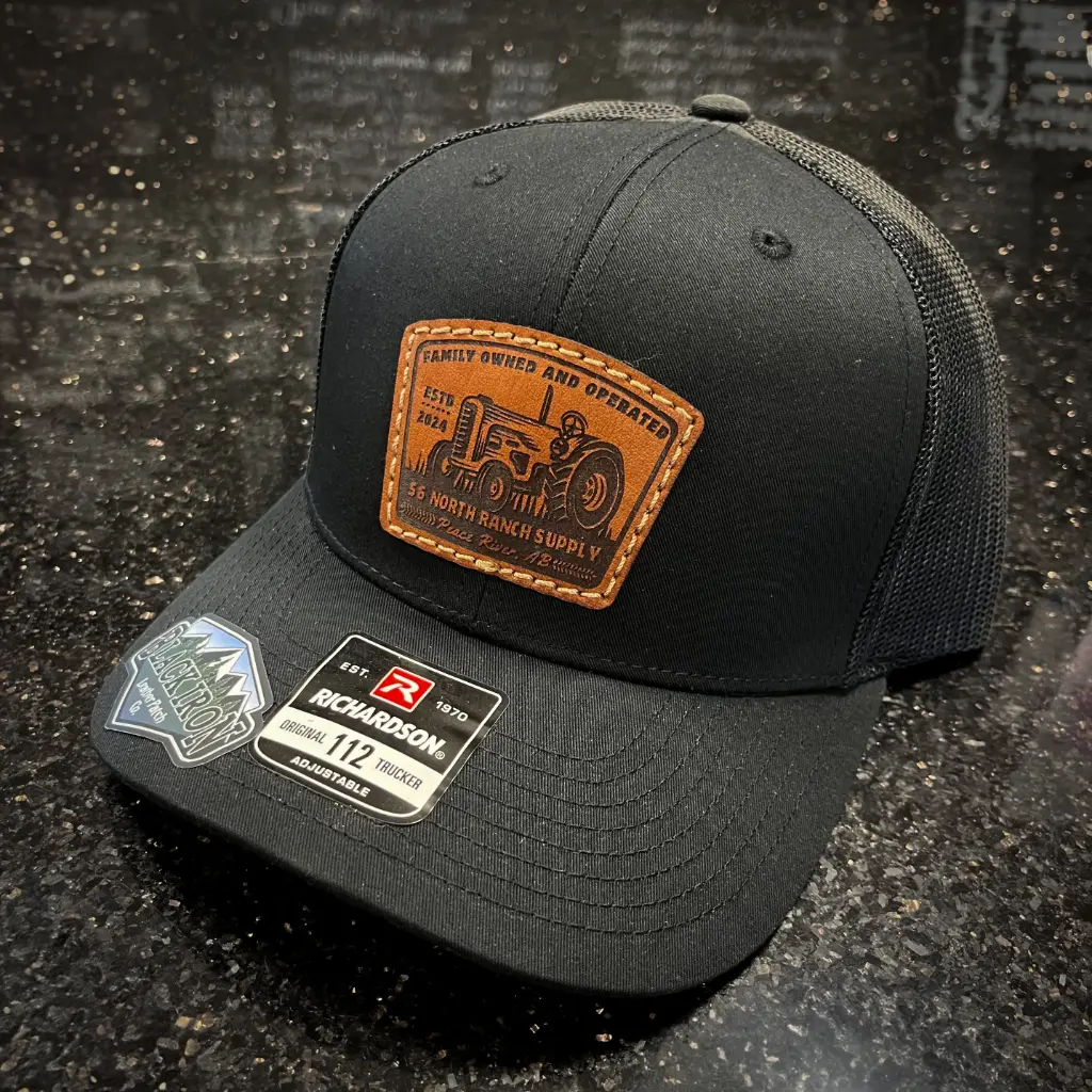 Baseball Hat - Leather Patch (Tractor)